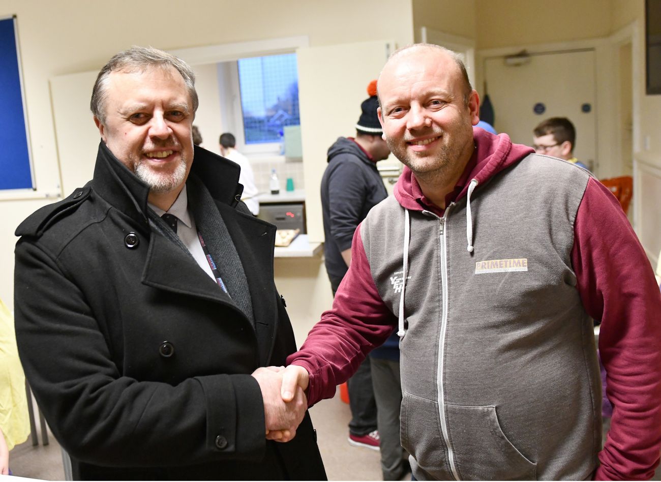 Image of PCC Mark Burns-Williamson with John Myers, Primetime Bradford Project Manager