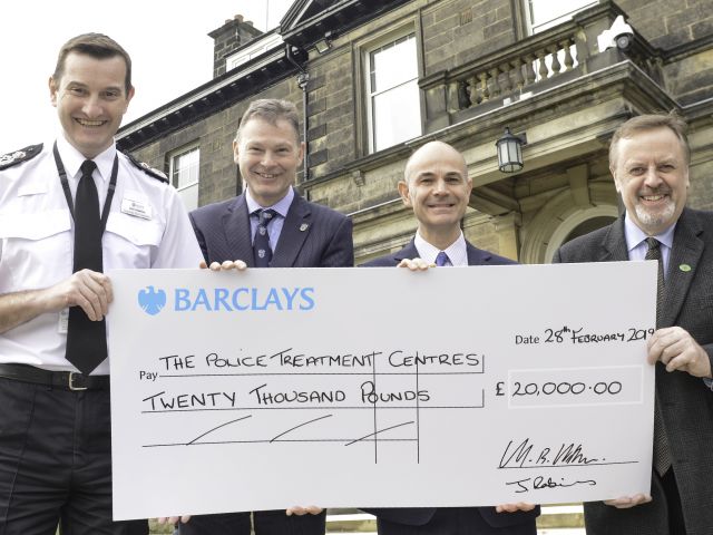Image of £20,000 donation to the Police Treatment Centres