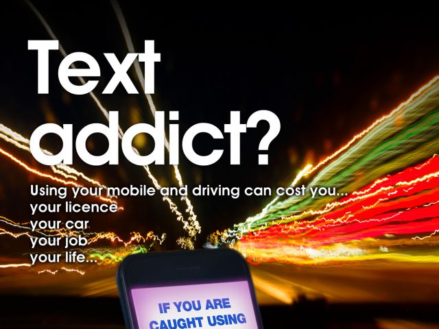 Text and Drive Campaign Poster